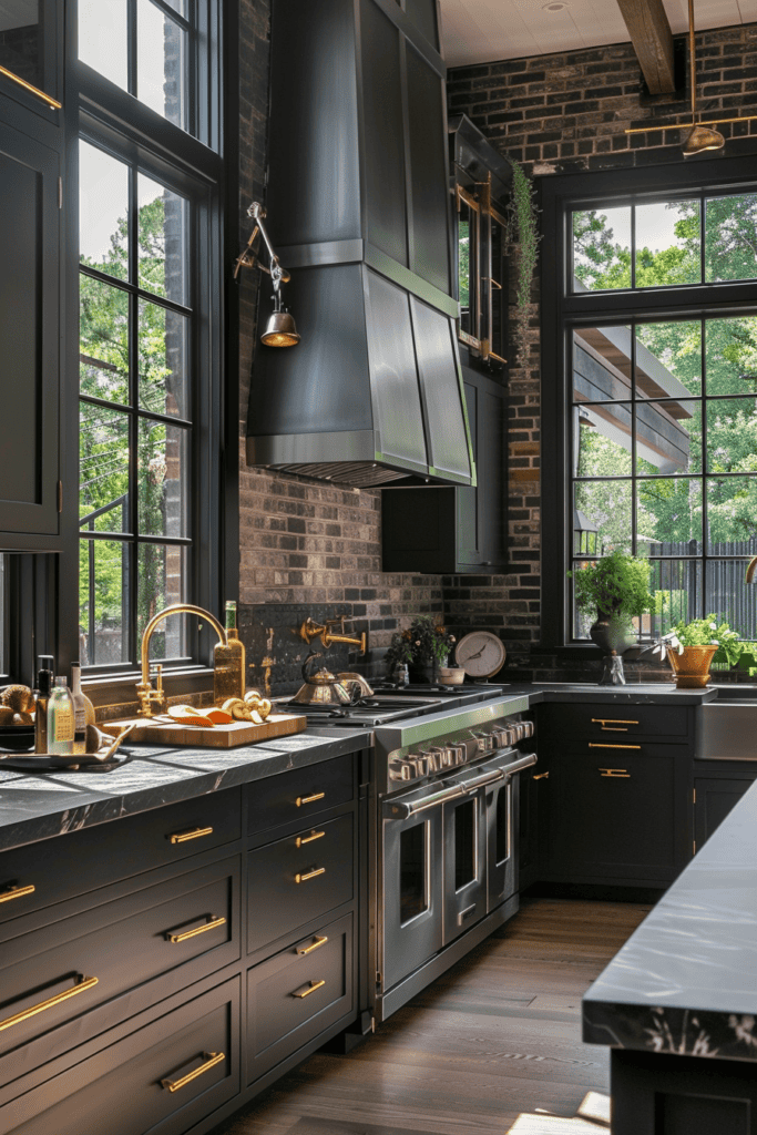 Industrial kitchen style with baking and old look