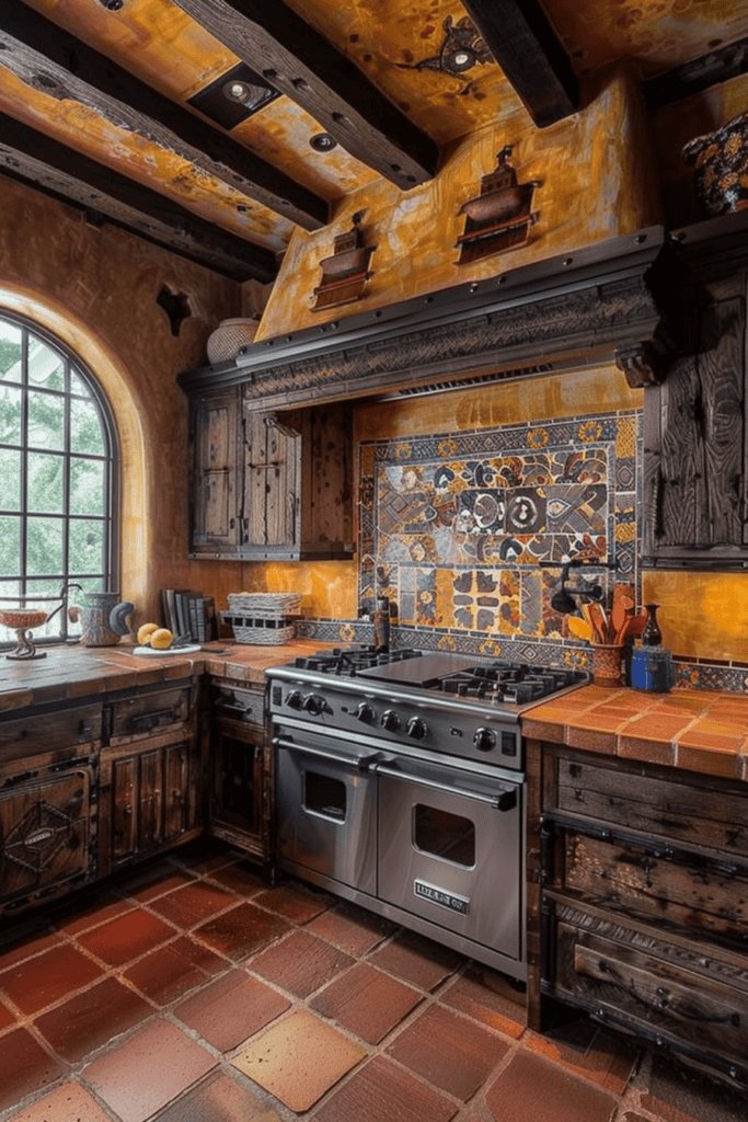 Rustic meets the modern Mexican Hacienda kitchen