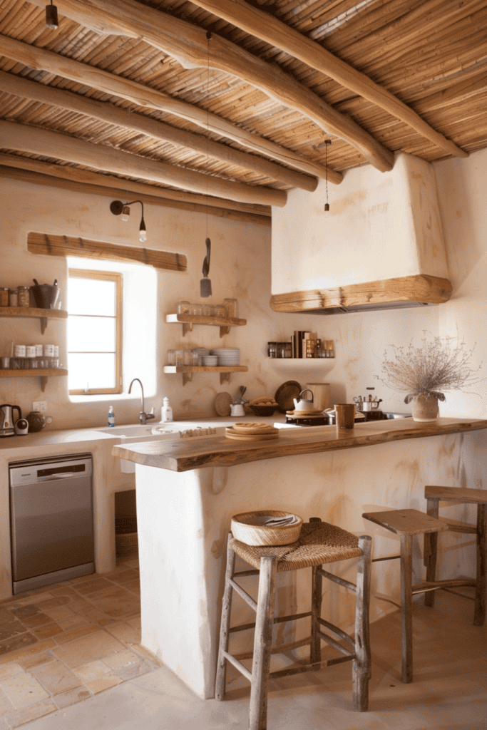 Simple and small Mexican Hacienda kitchen 