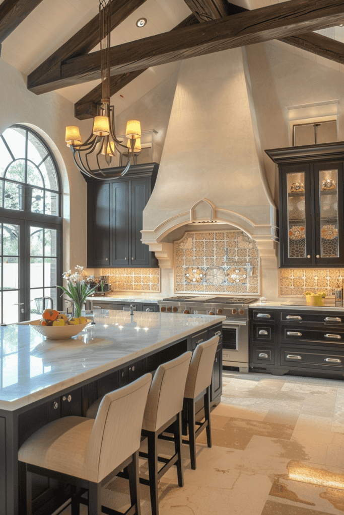 elegant Spanish Villa Kitchen 