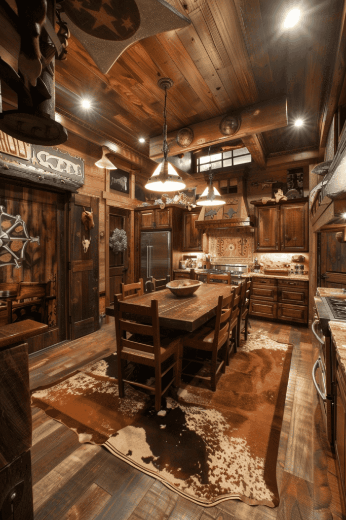 western kitchen in the ranch designed 