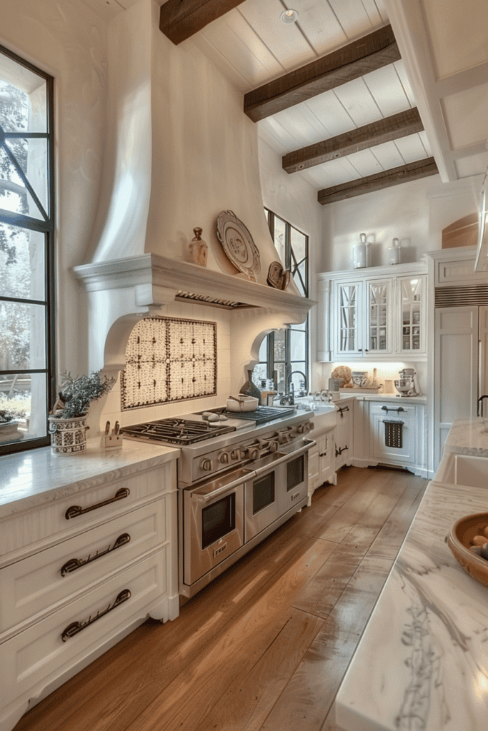 White Spanish villa kitchen